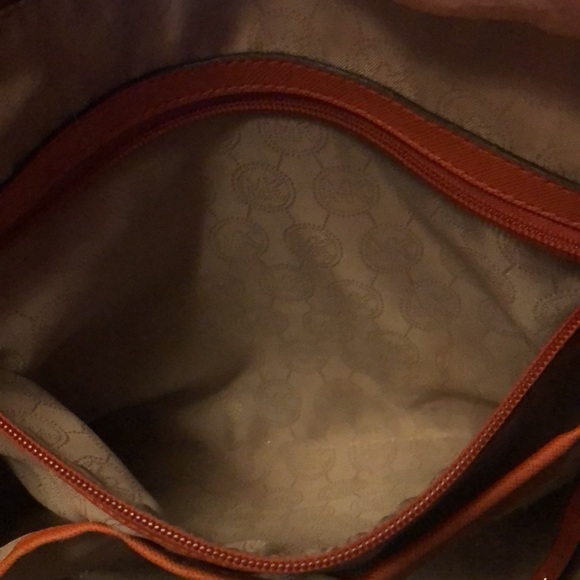 Michael Kors Tangerine Orange Structured Tote 15”x10”x7” - Picture 9 of 10